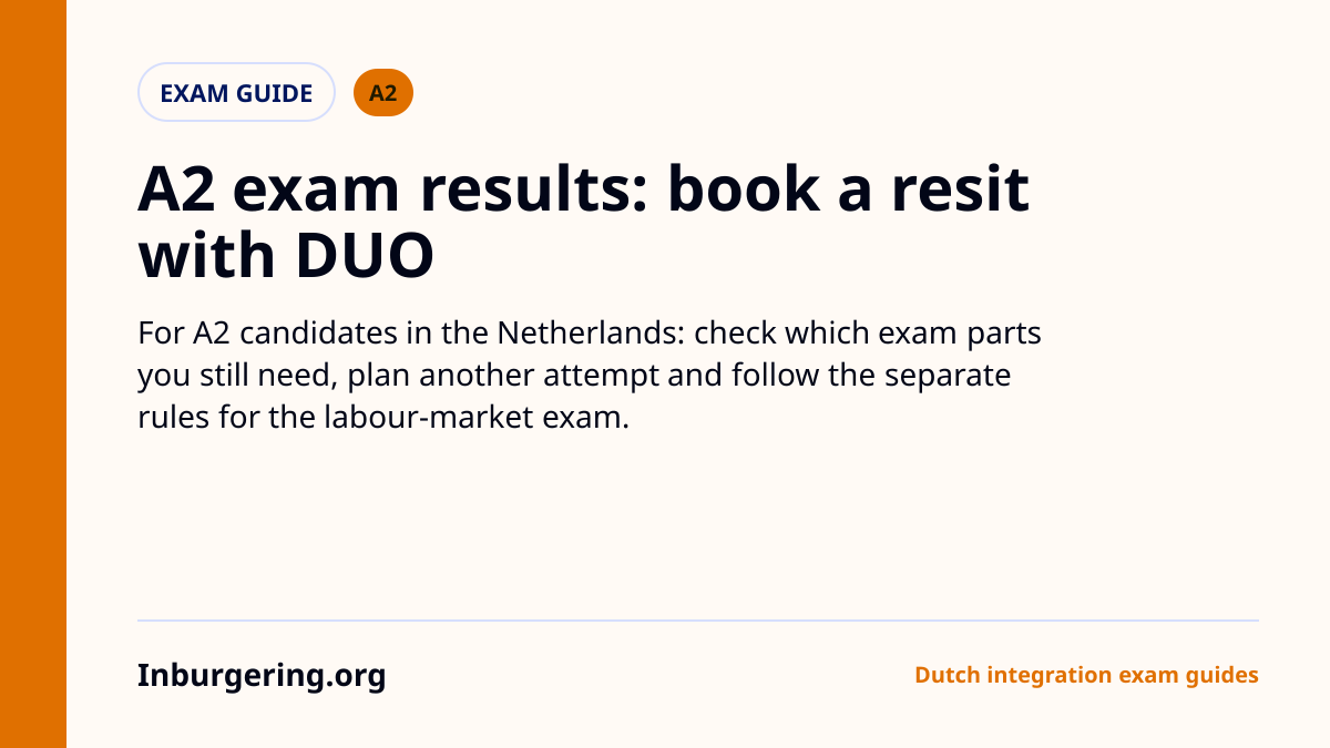A2 Exam Results and Resits: What DUO Shows in Mijn Inburgering