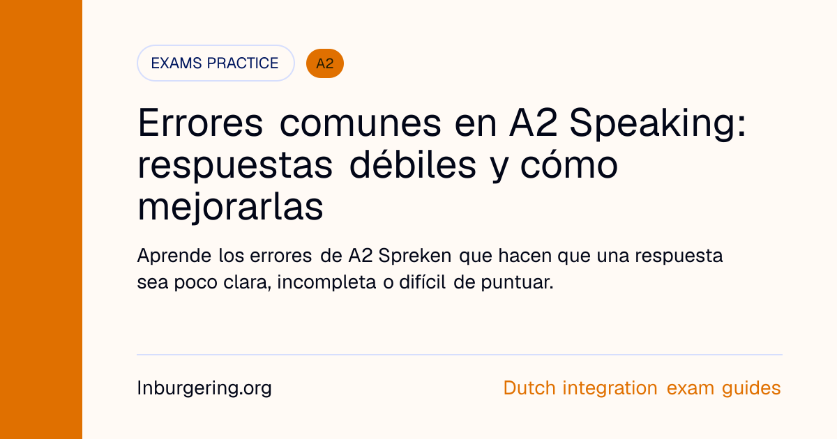 Errores comunes en A2 Speaking: respuestas débiles y cómo mejorar