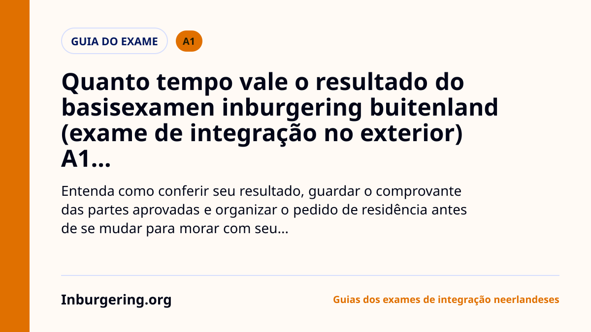 Resultados do basisexamen e validade para o MVV: o que acontece d