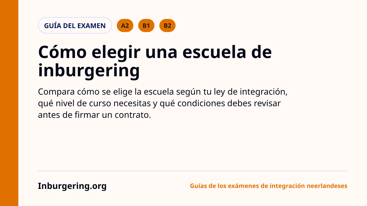 Elegir una escuela de inburgering: quién elige, préstamos DUO y p