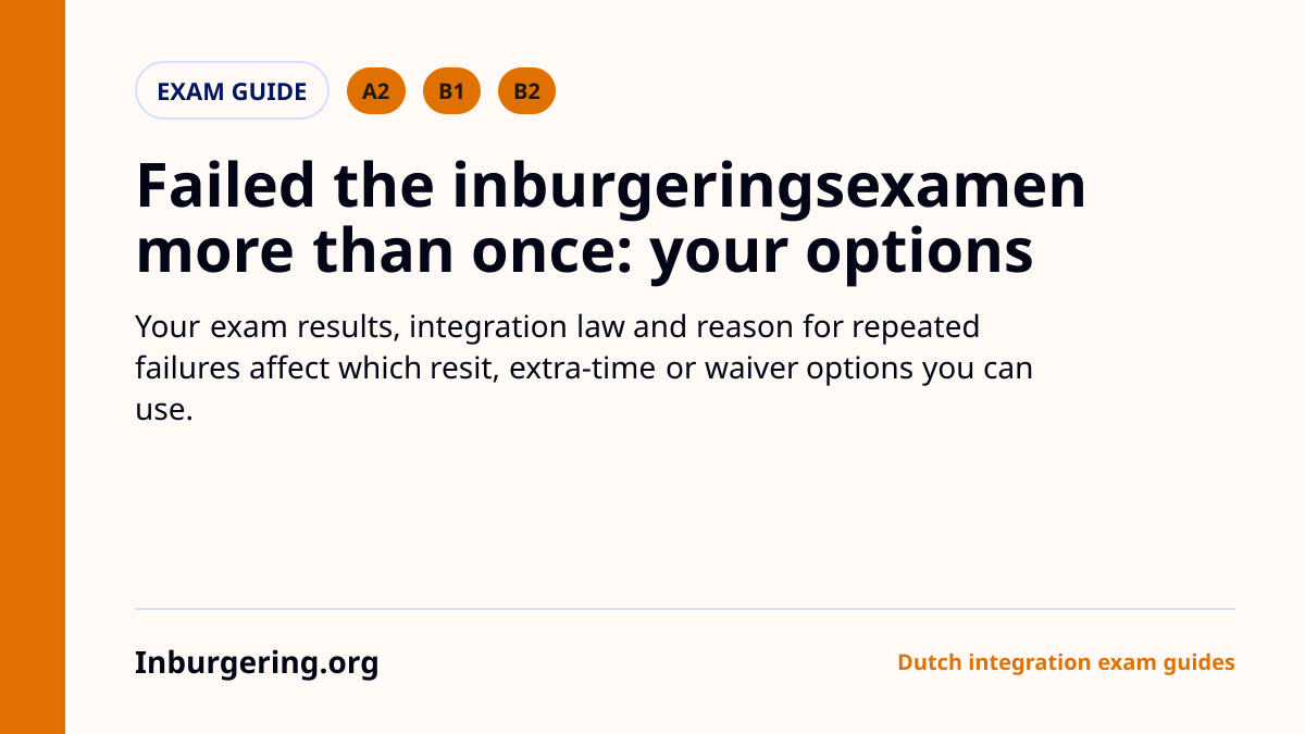 Failed the Inburgering Exam More Than Once: Your Real Options