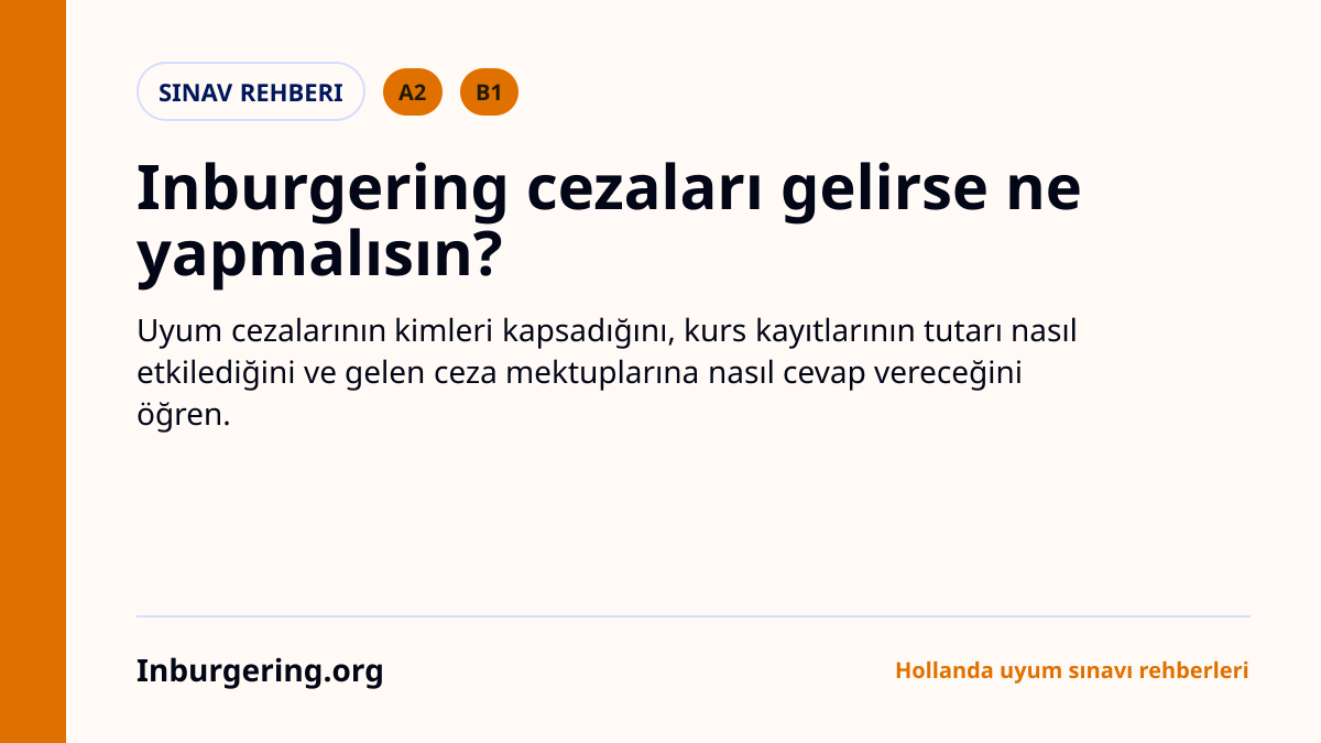 Inburgering cezaları: DUO ne zaman boete verir ve ne yapmalısınız