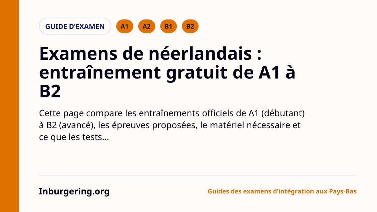 Tests Gratuits d'Inburgering: Sources Officielles et Méthode