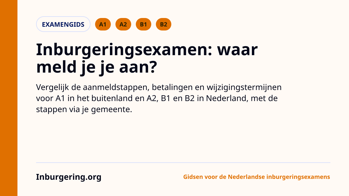 Aanmelden voor het inburgeringsexamen: waar schrijf je je in?