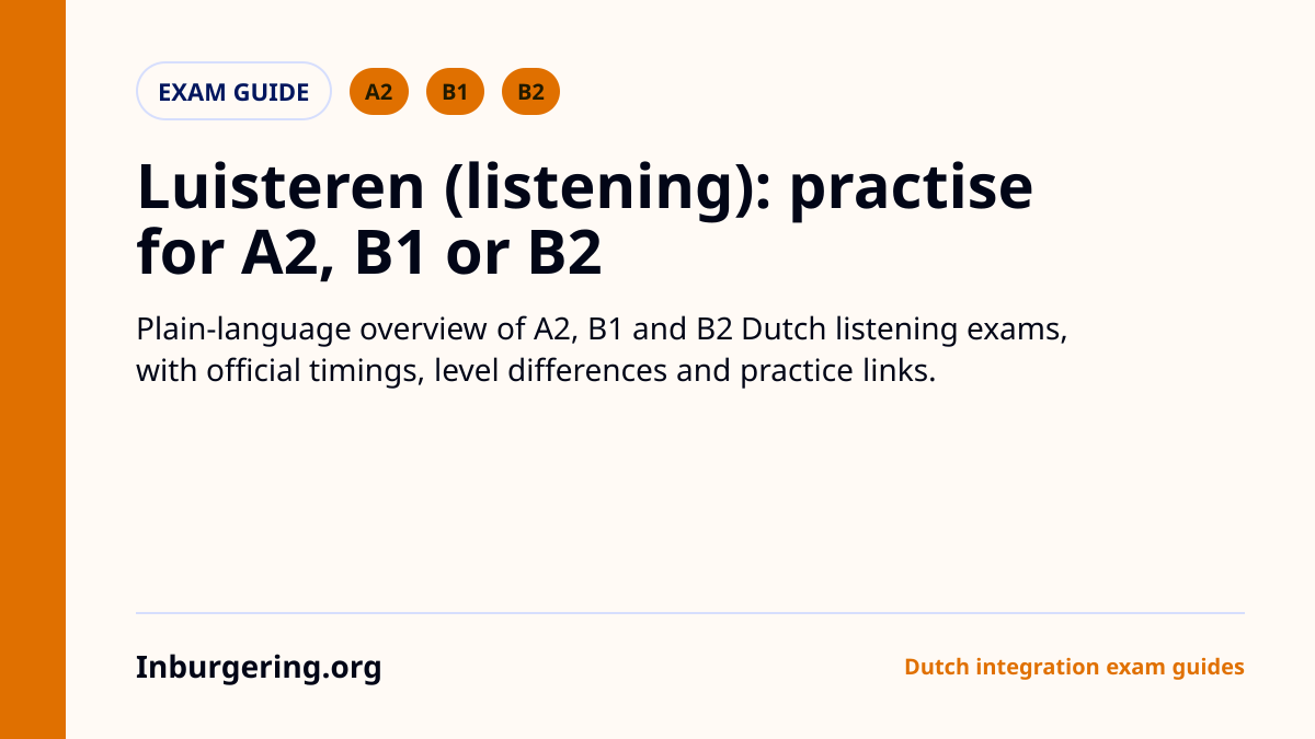 Listening Exam (Luisteren): A2, B1, B2 Format and How to Prepare