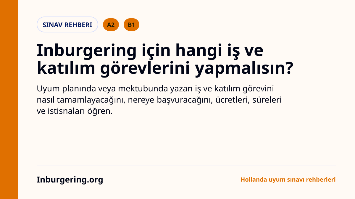 Inburgering için MAP, ONA ve PVT: Hangisi Size Gerekiyor?