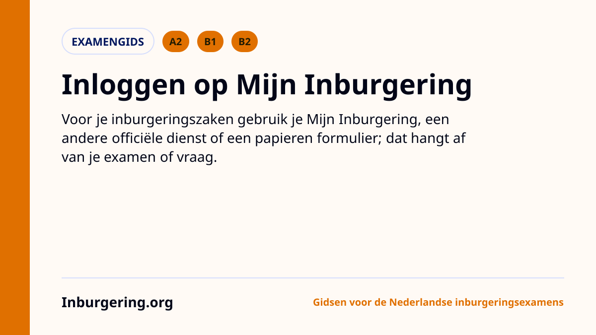 Mijn Inburgering: wat u kunt regelen en hoe u inlogt